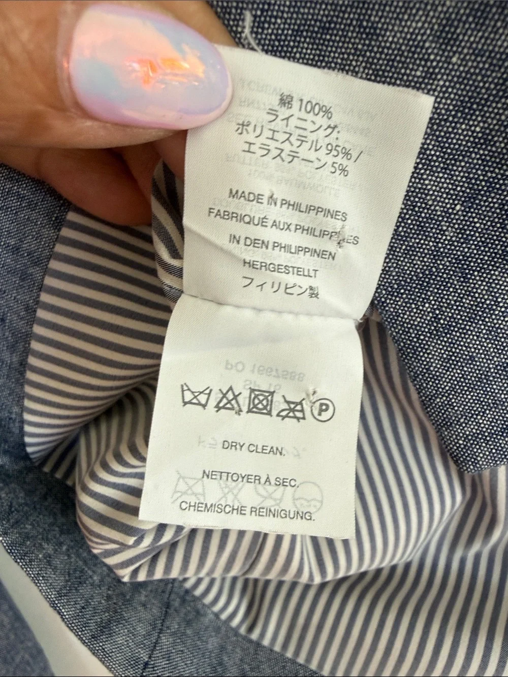 J. Crew Women's Light Blue Chambray Single-Button Blazer